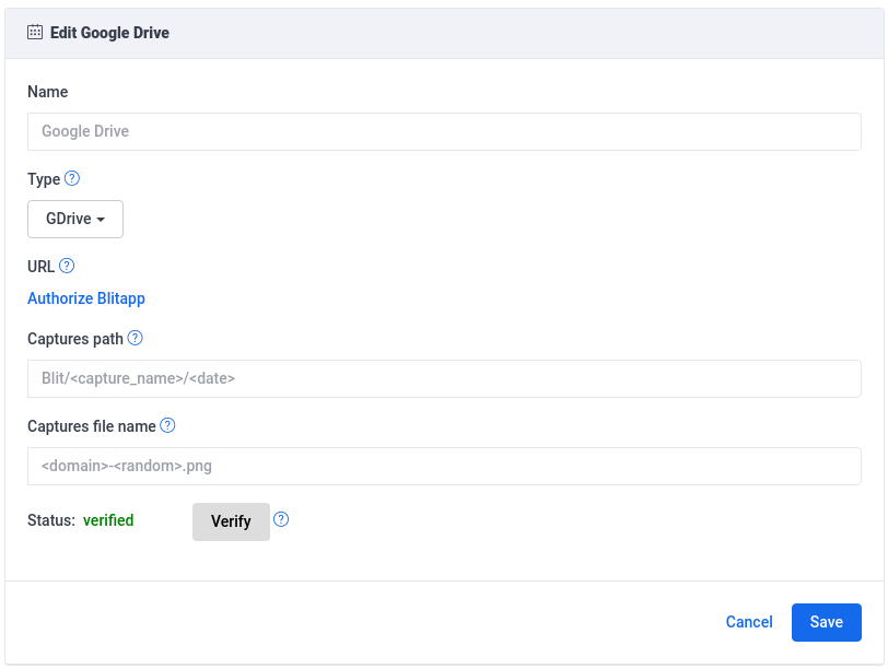 Configure the Google Drive App