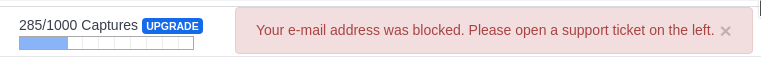 Your e-mail is blocked