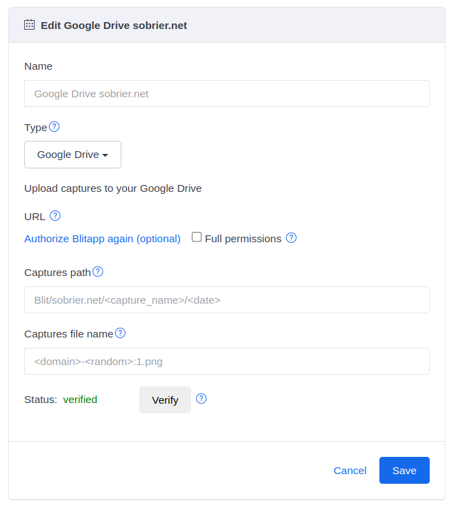 Configure an App (screenshot 1)
