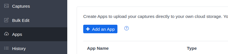 Create a new App (screenshot 3)