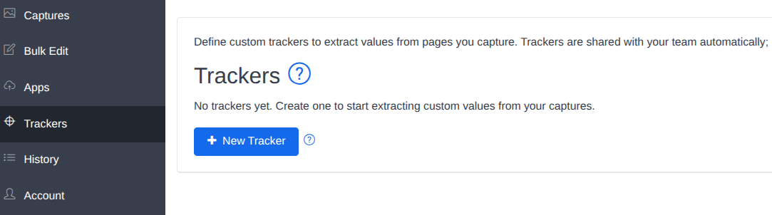 Create a new tracker (screenshot 2)