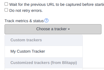 Create a new tracker (screenshot 3)