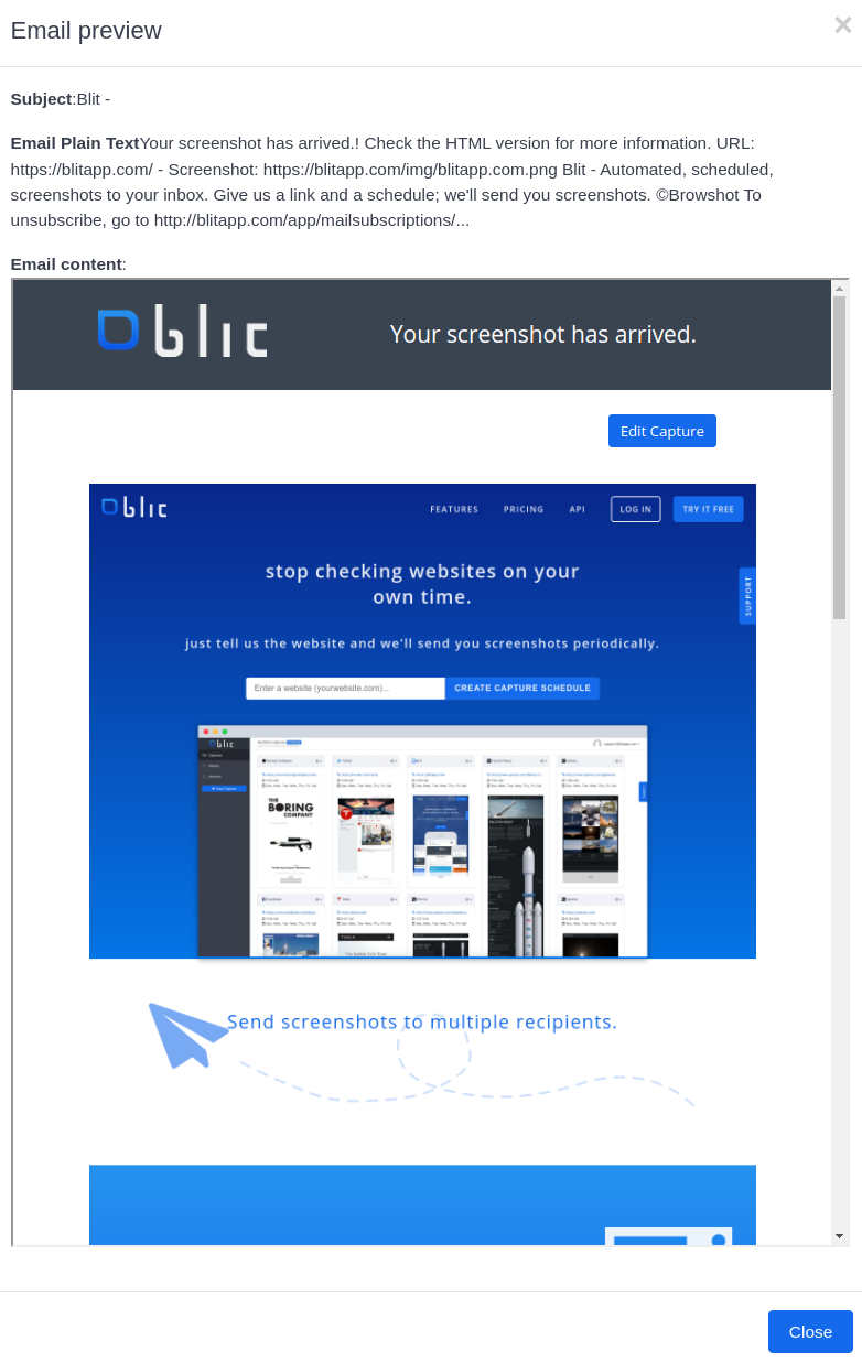 Email template