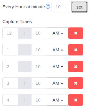 Every Hour at minute