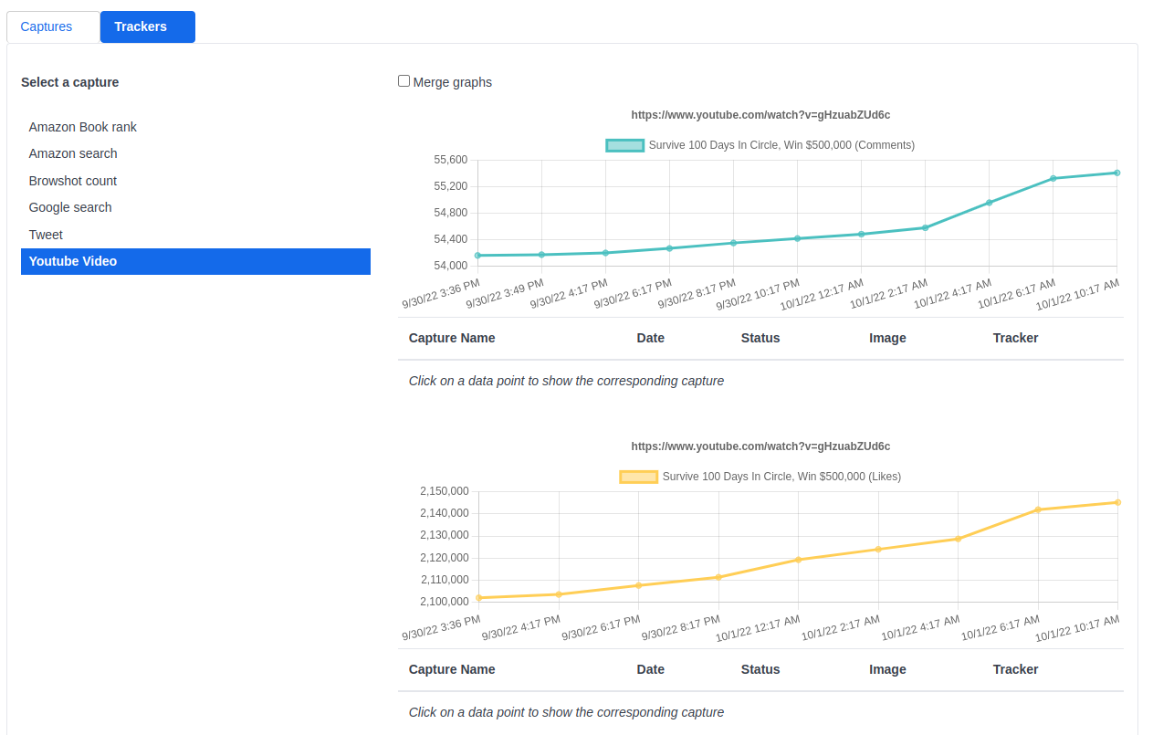 Track metrics & status (screenshot 2)