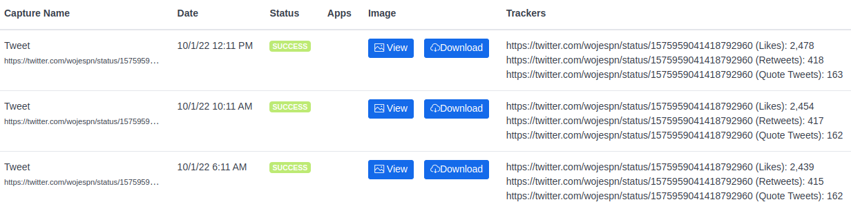 Twitter Trackers (screenshot 2)